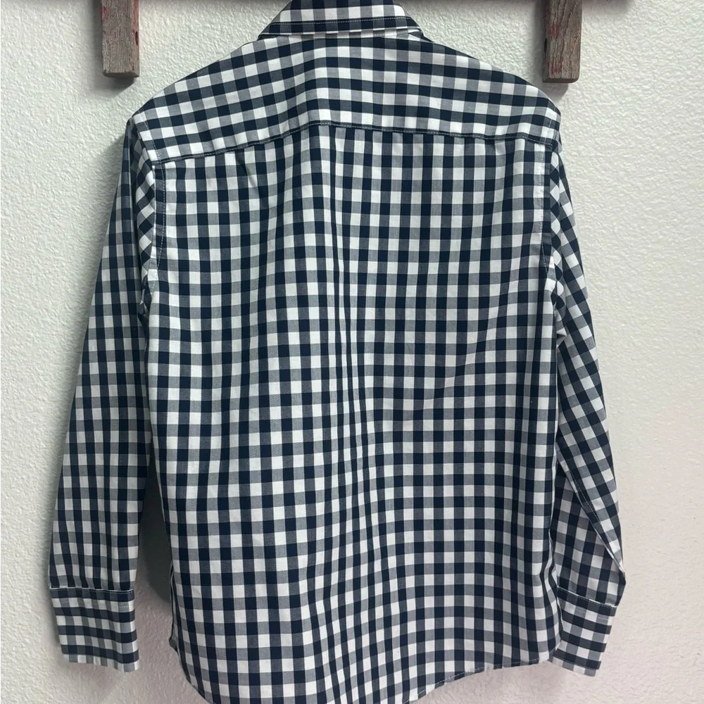 UNTUCKit Navy and White Plaid Shirt‎